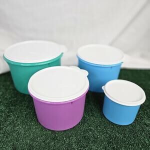 Tupperware canisters set of 4 pcs - Multicolor Excellent Condition